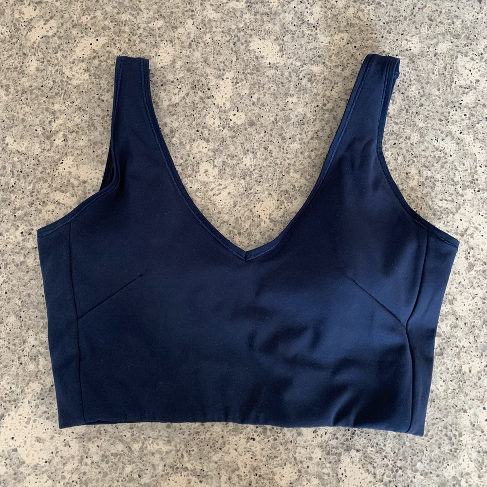 NWOT Kit + Ace Longline Workout Bra Top, Navy